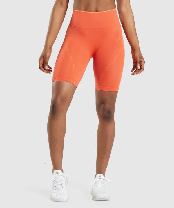 Damske Šortky Gymshark Apex Seamless High Rise Oranžové Marhule / Oranžové | XP9548370
